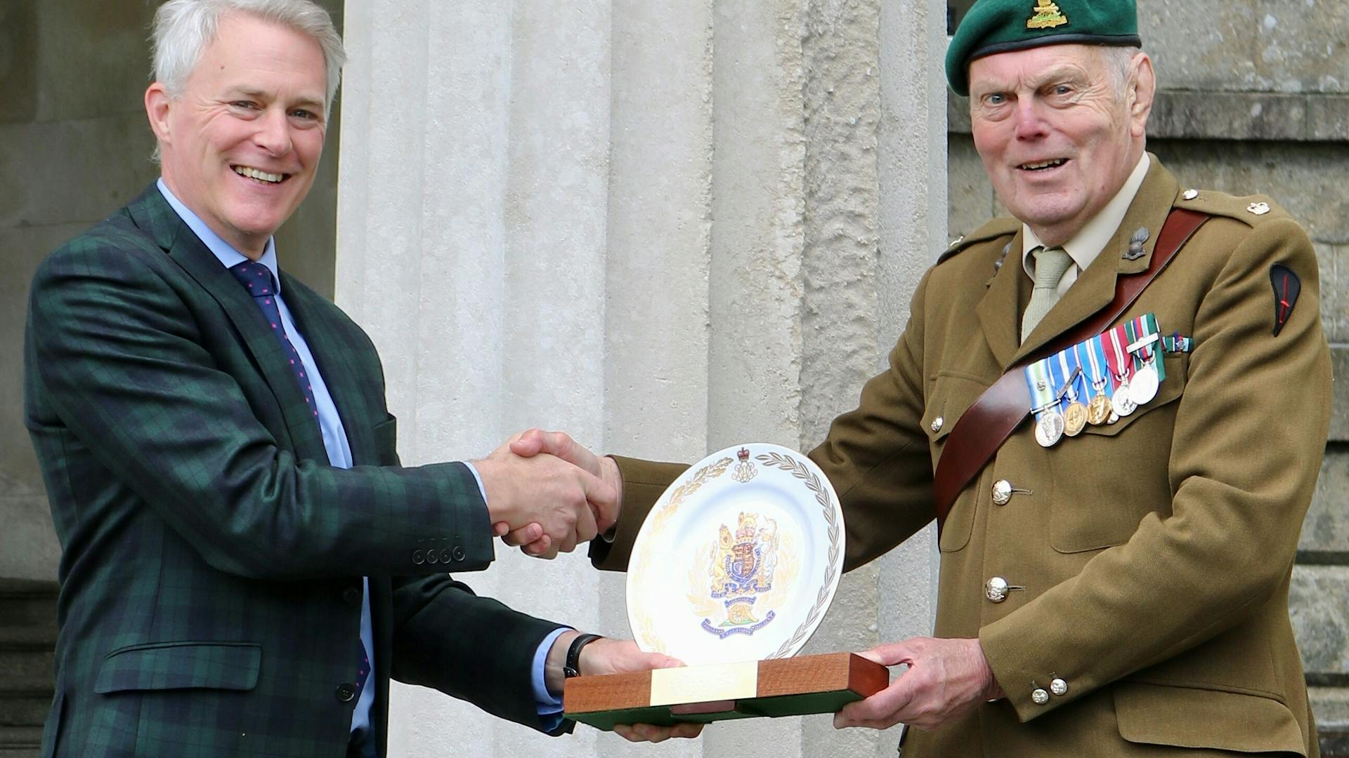 Stover CCF presentation to the Officers NCOs and Gunners of 29 Commando Regiment